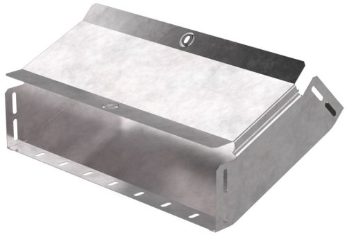 Угол для лотка вертикальный внутренний с крышкой Промрукав Стандарт 45град. 400х100 фото Угол для лотка вертикальный внутренний с крышкой Промрукав Стандарт 45град. 400х100 картинка